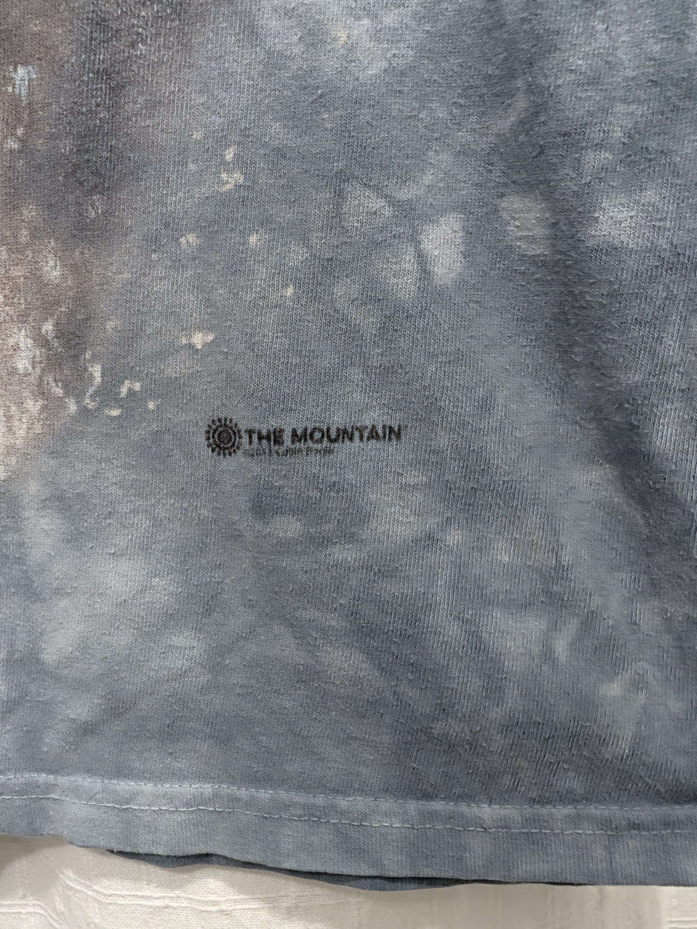THE MOUNTAIN "SNOW PLOW WOLF" 2002 T Shirt XL Blue Tie Dye Y2K Grunge Streetwear - Picture 4 of 12
